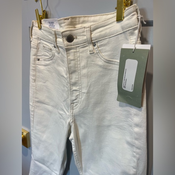 H&M NWT Off White Denim Pant Size 2 - Picture 3 of 9